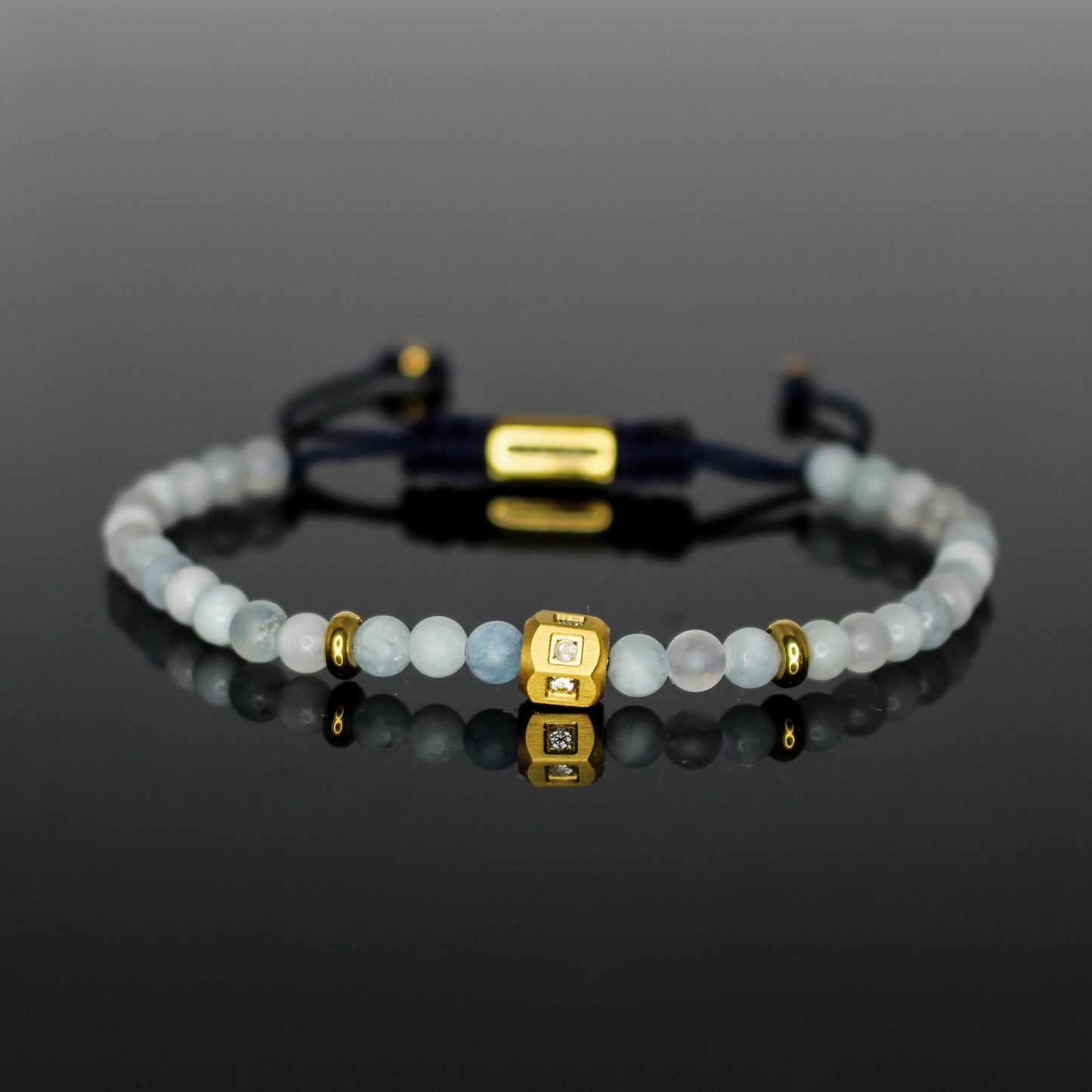 29006 Women's Matte Aquamarine Minimalist Bracelet