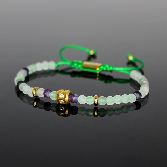 29006 Women's Matte Fluorite Minimalist Bracelet