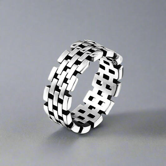 17116 Men’s Steel Grid Biker Ring