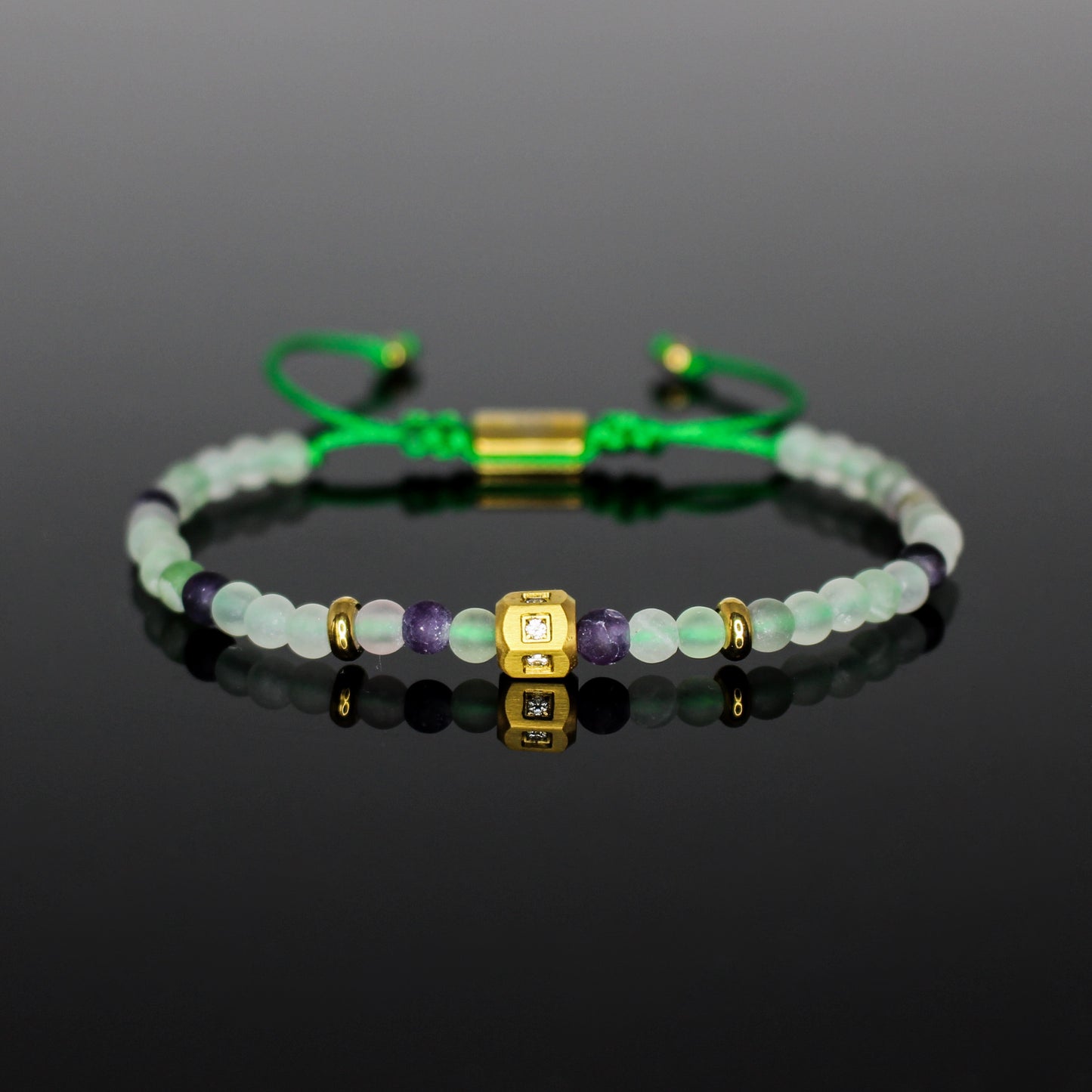 29006 Women's Matte Fluorite Minimalist Bracelet