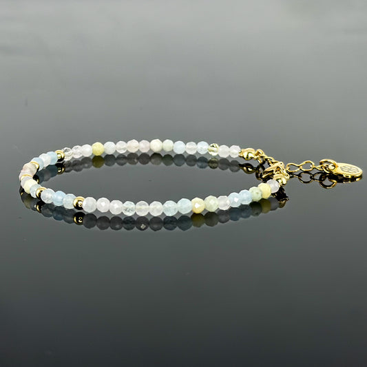 29001 Women’s Minimalist Bracelet with Morganite and Gold Plated