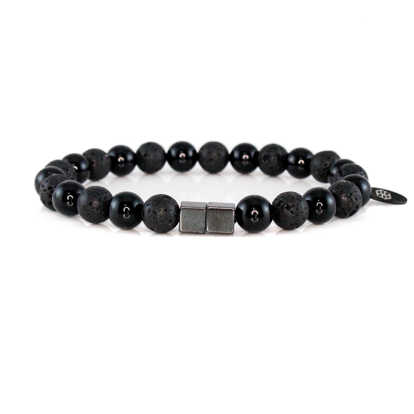 2106 Men’s Duo Wristband with Black Onyx and Lava Stone