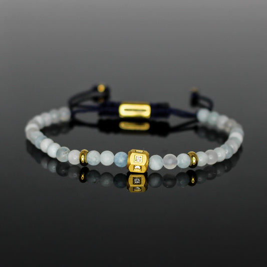 29006 Women's Matte Aquamarine Minimalist Bracelet