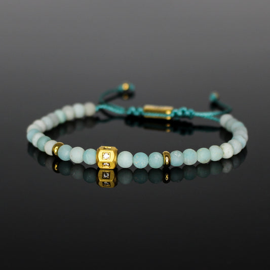 29006 Women's Matte Amazonite Minimalist Bracelet