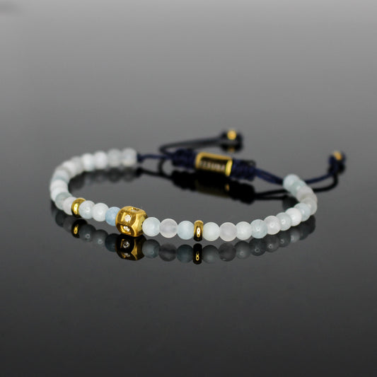 29006 Women's Matte Aquamarine Minimalist Bracelet