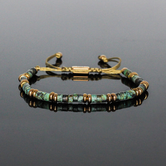 29008 Women's Heishi Bracelet with African Turquoise