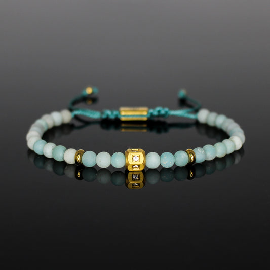 29006 Women's Matte Amazonite Minimalist Bracelet