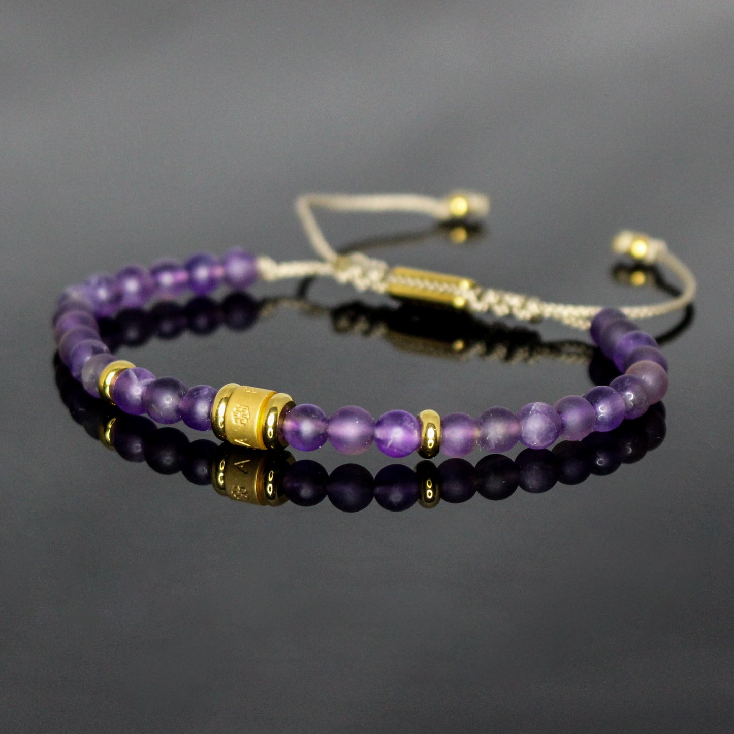 29006 Women's Matte Amethyst Minimalist Bracelet