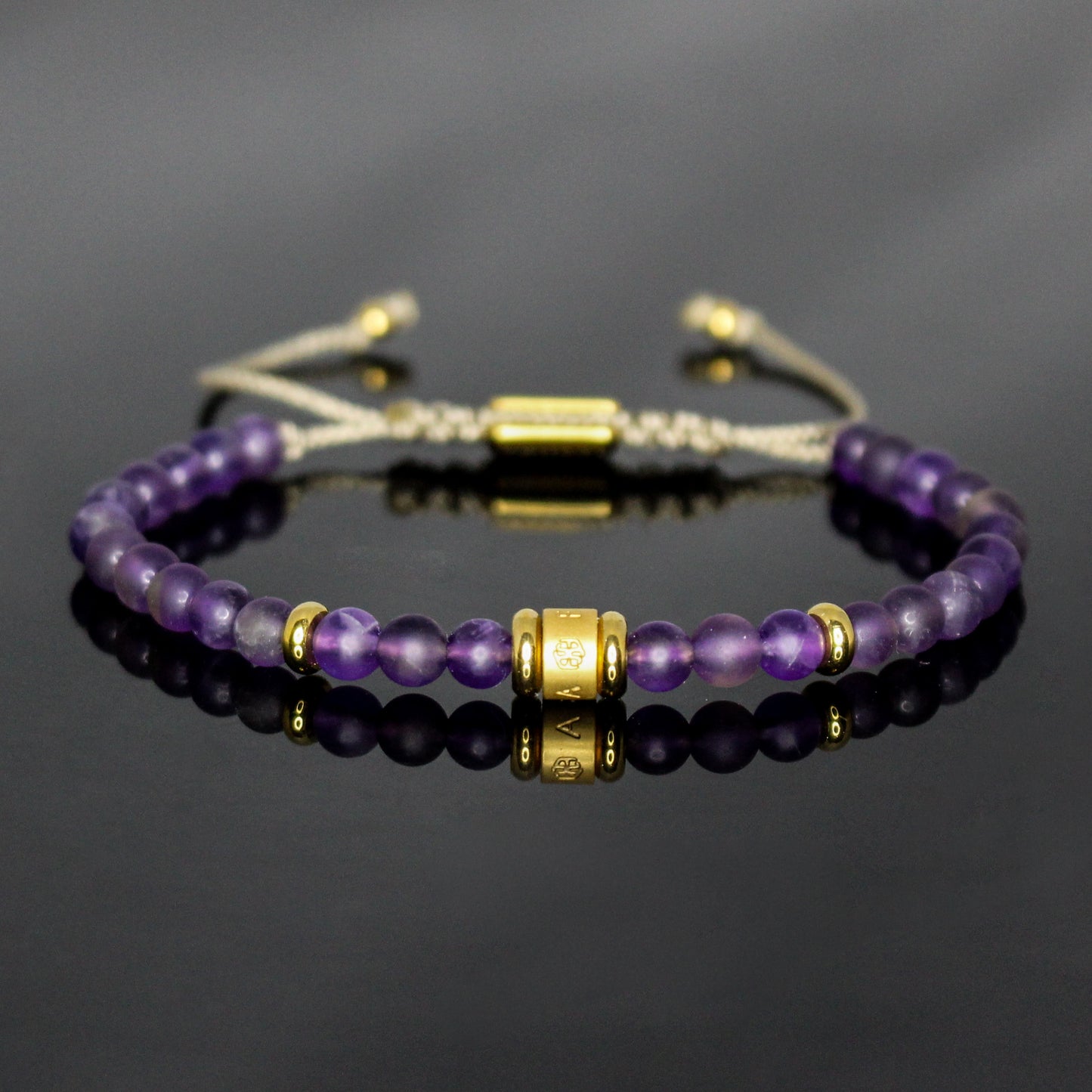 29006 Women's Matte Amethyst Minimalist Bracelet