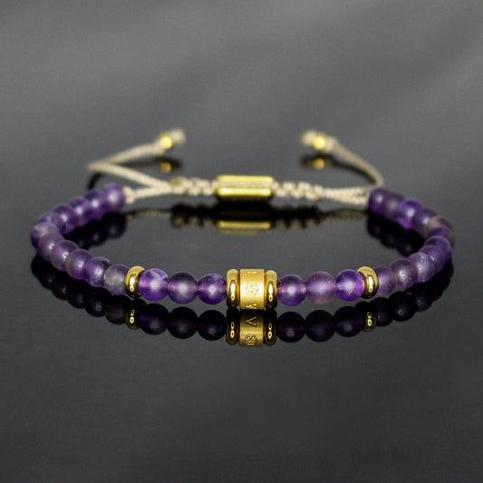 29006 Women's Matte Amethyst Minimalist Bracelet