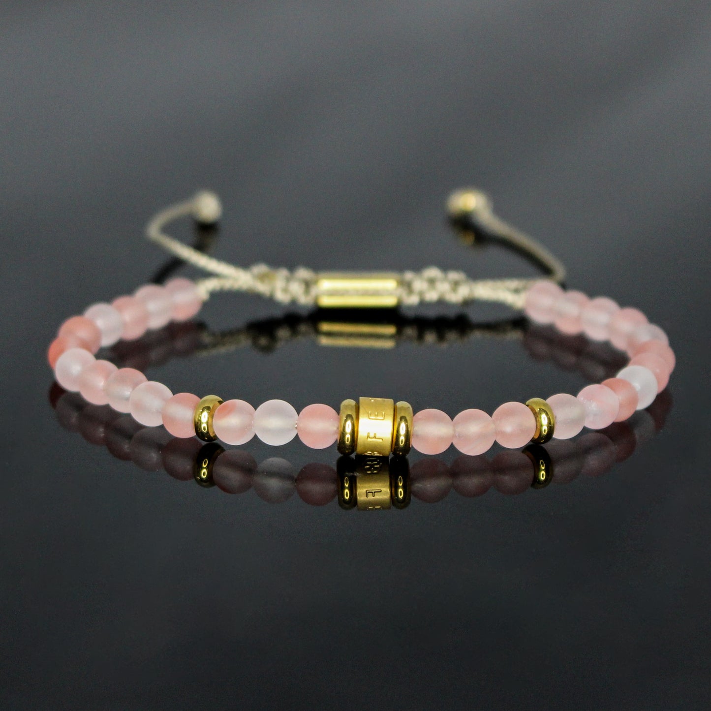 29006 Women's Matte Cherry Quartz Minimalist Bracelet