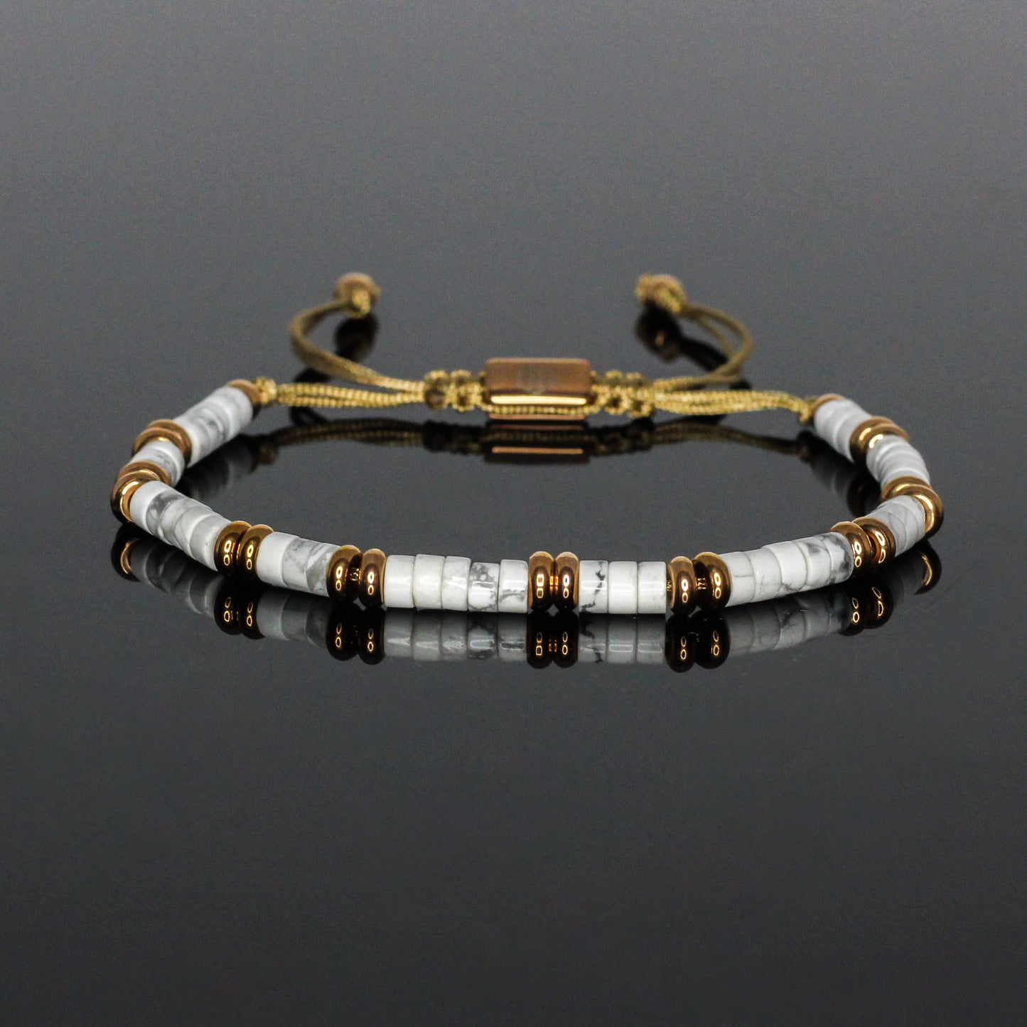 29008 Women's Heishi Bracelet with White Howlite