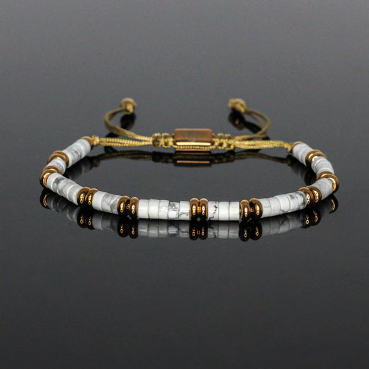 29008 Women's Heishi Bracelet with White Howlite