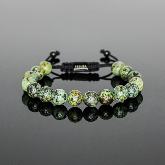 3503 Men’s 10mm African Turquoise Beaded Bracelet