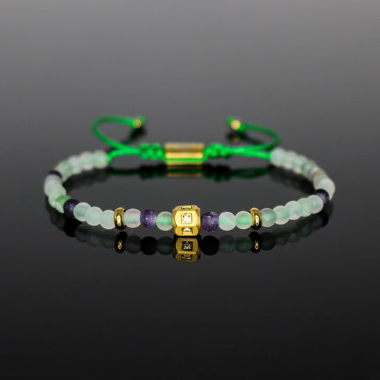 29006 Women's Matte Fluorite Minimalist Bracelet