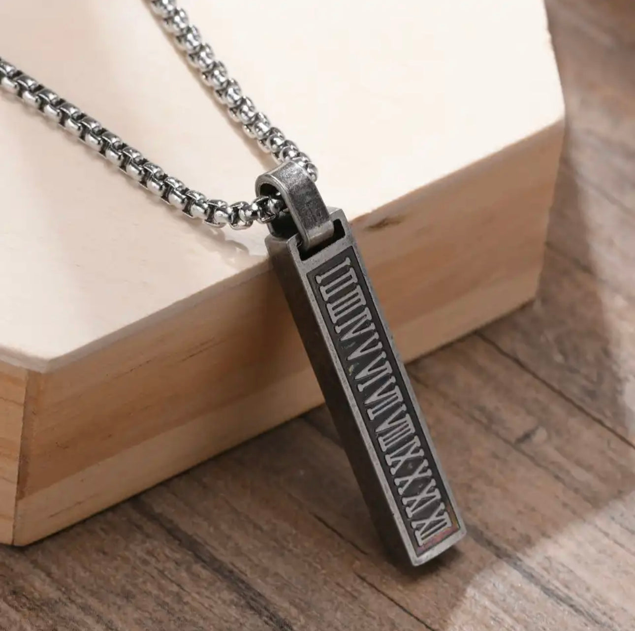 13202 Men’s Roman Style Vintage Stainless Steel Necklace