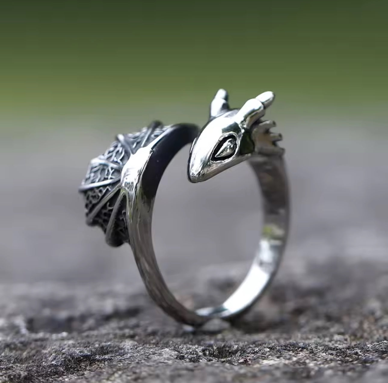 17123 Men’s Flying Dragon Open Band Ring