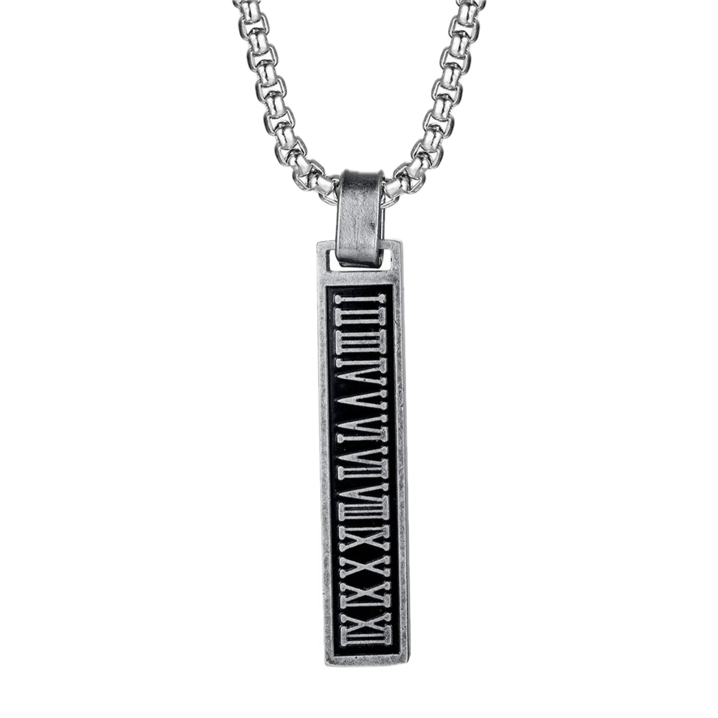 13202 Men’s Roman Style Vintage Stainless Steel Necklace