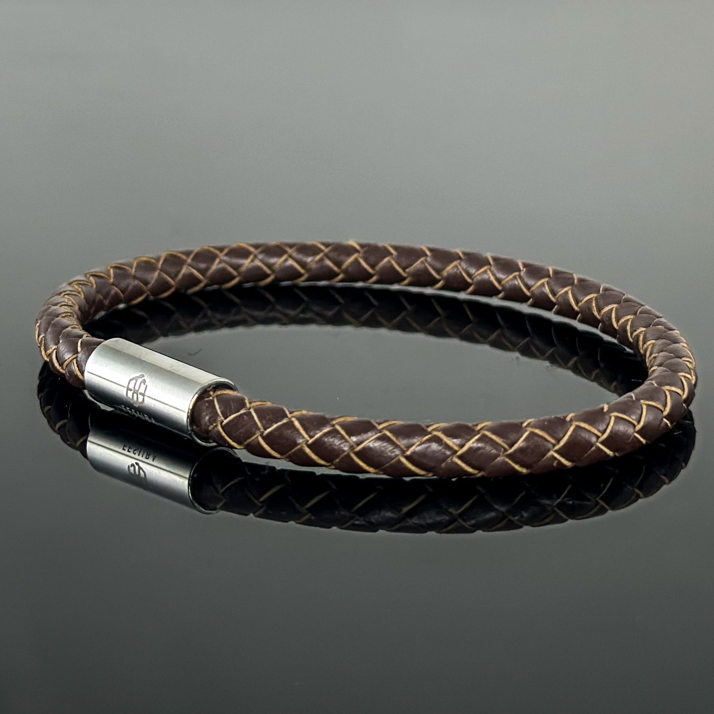 4008 Minimalist Brown Leather Bracelet