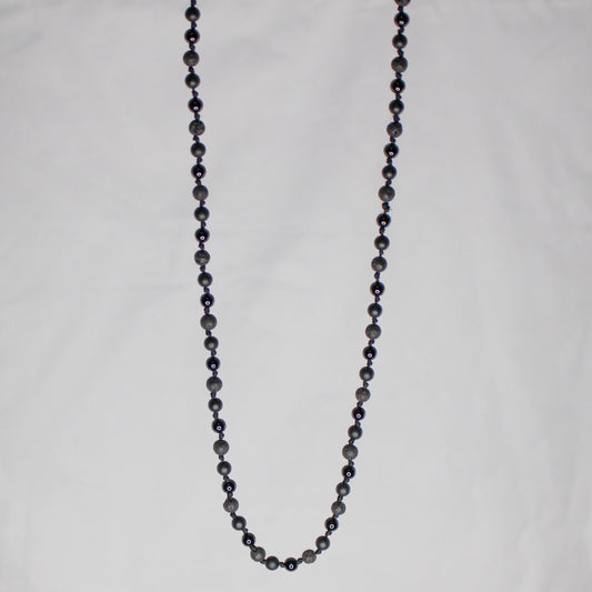 11102 Men's Mixed Natural Stone Knotted Necklace