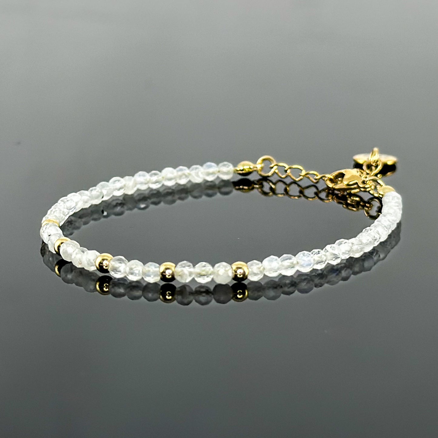 29001 Women’s Minimalist Bracelet with Moonstone and Gold Plated