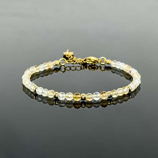 29001 Women’s Minimalist Bracelet with Citrine and Gold Plated