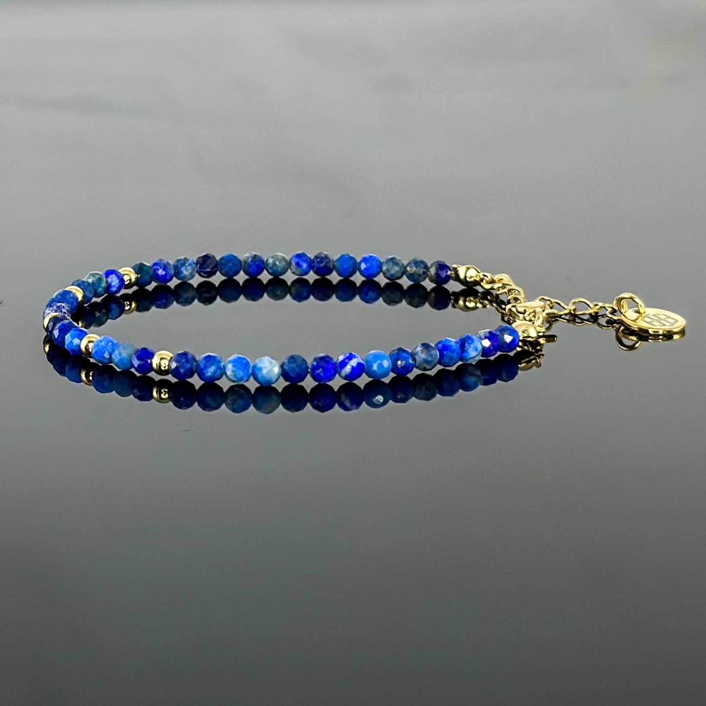 29001 Women’s Minimalist Bracelet with Lapis Lazuli and Gold Plated