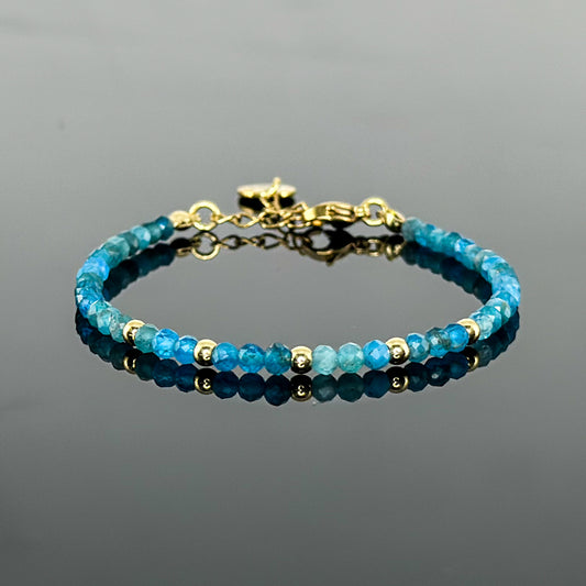 29001 Women’s Minimalist Bracelet with Apatite and Gold Plated