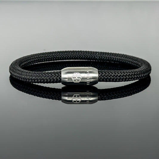 7002 Nautical Black Rope Bracelet