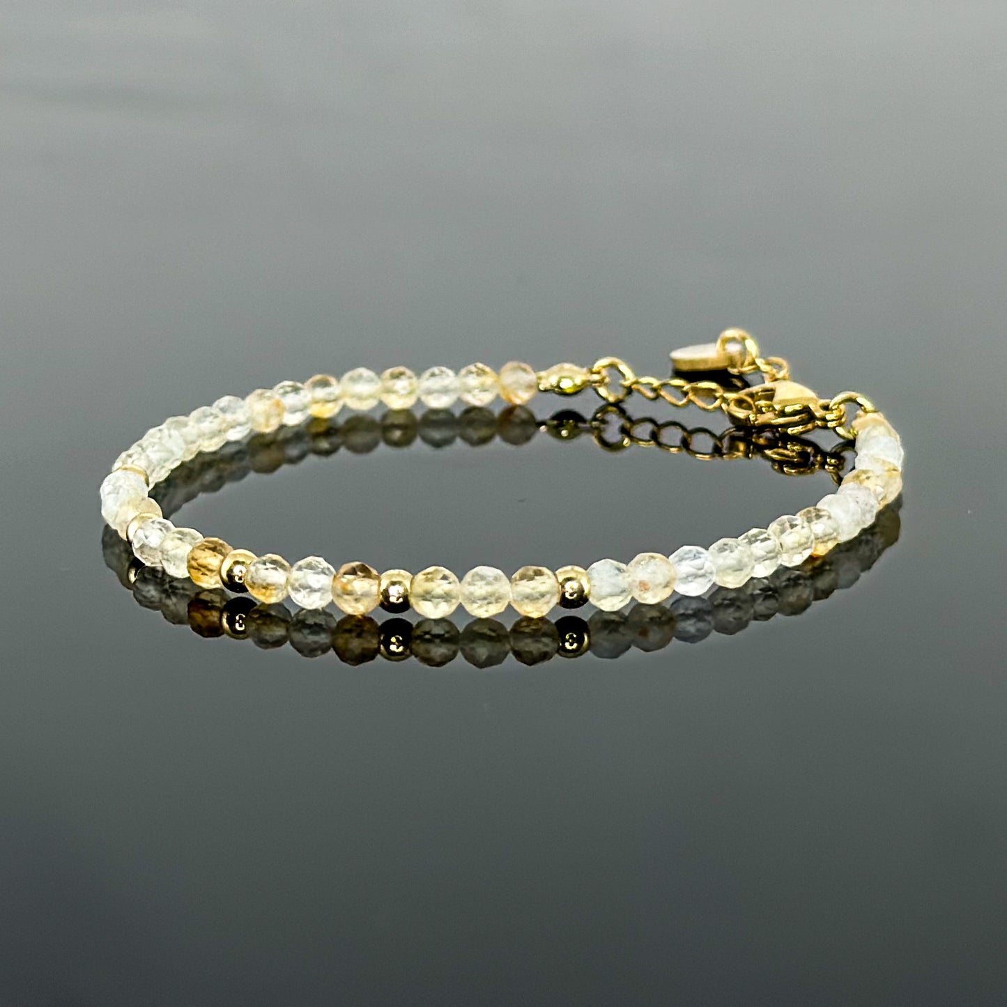 29001 Women’s Minimalist Bracelet with Citrine and Gold Plated