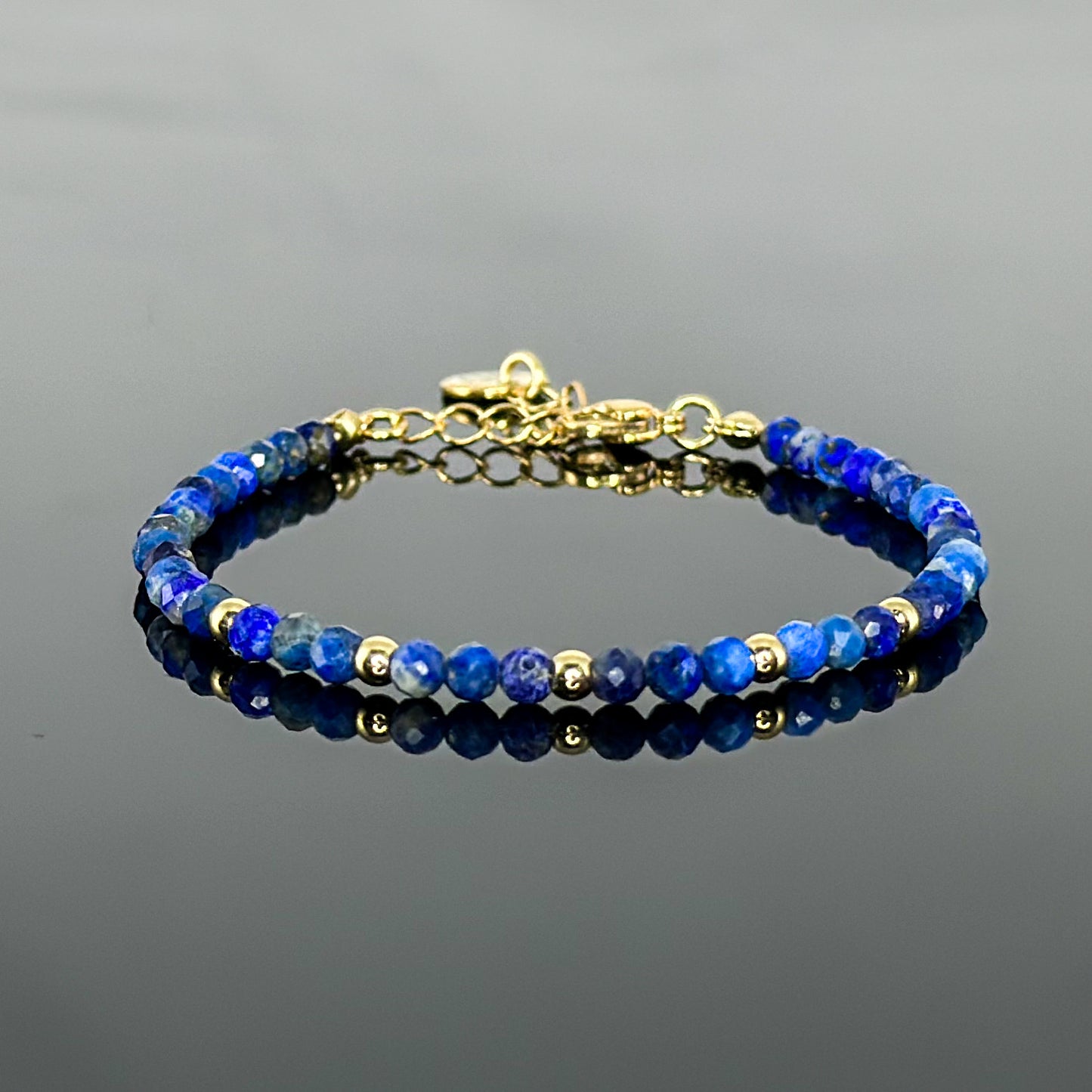 29001 Women’s Minimalist Bracelet with Lapis Lazuli and Gold Plated