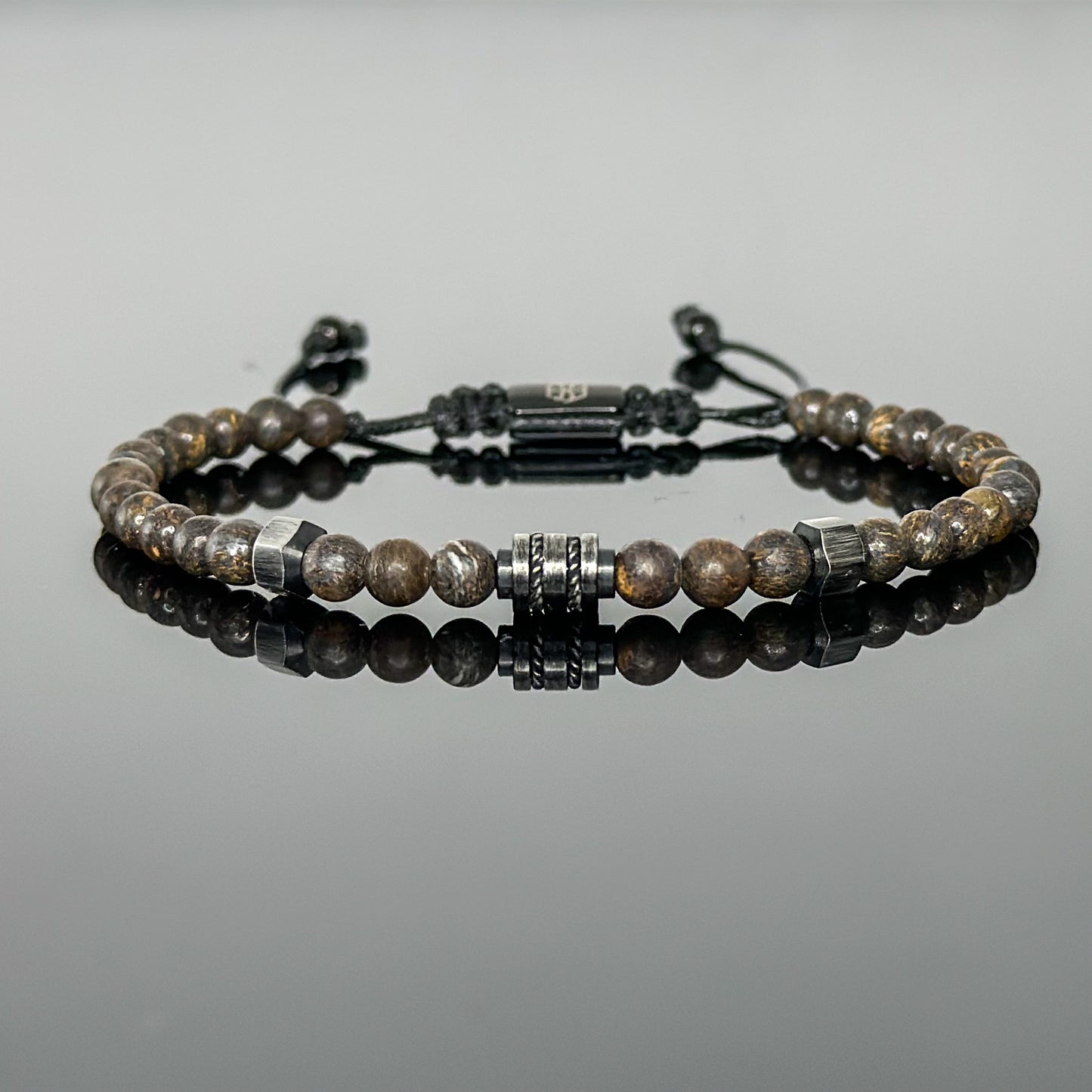 2012 Men’s Minimalist Matte Bronzite Beaded Bracelet