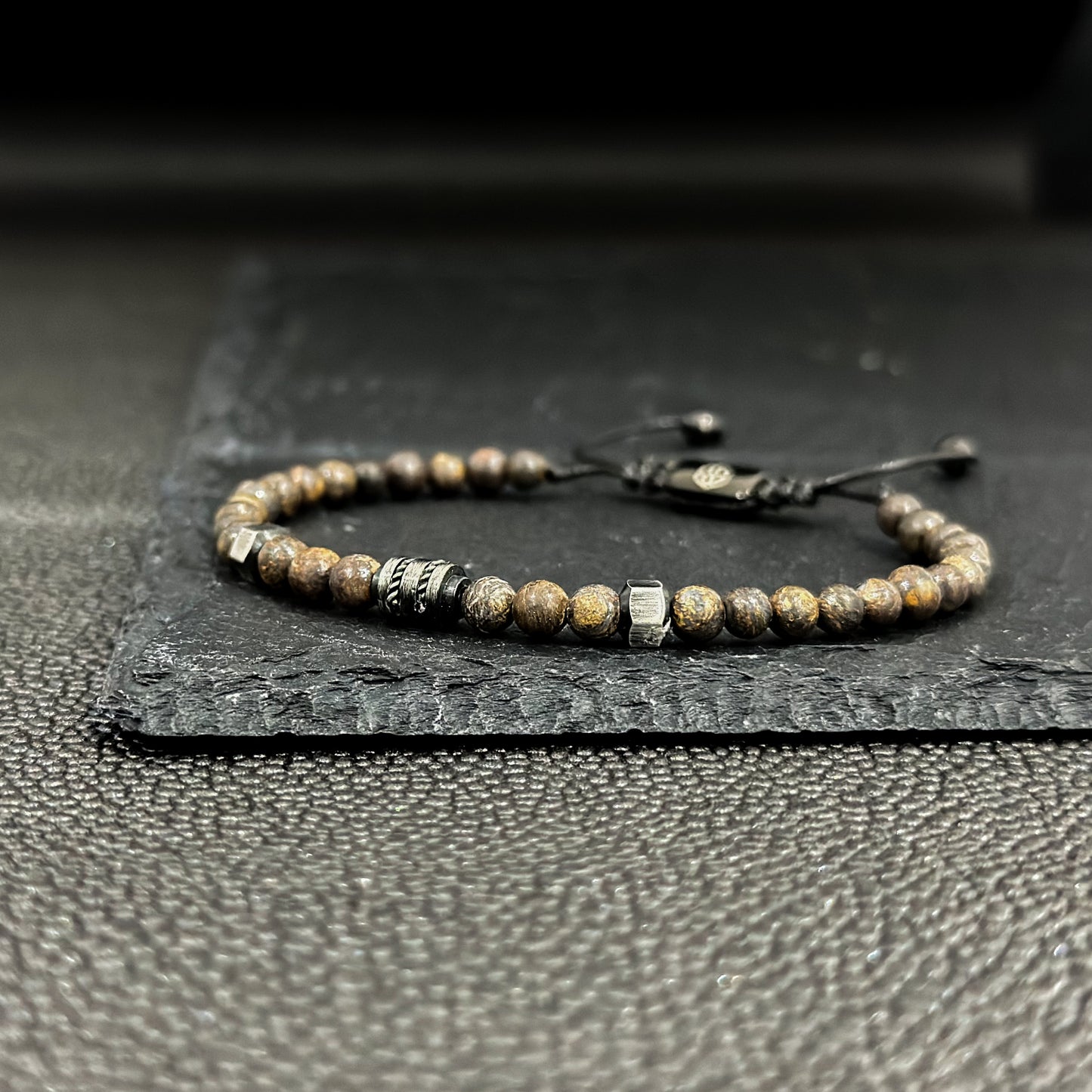 2012 Men’s Minimalist Matte Bronzite Beaded Bracelet